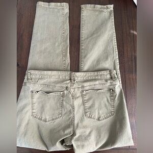 J. JILL olive green straight fit slim boyfriend jeans size 10 Tall